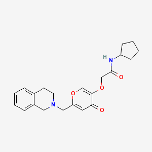 N-cyclopentyl-2-[6-(3,4-dihydro-1H-isoquinolin-2-ylmethyl)-4-oxopyran-3-yl]oxyacetamide