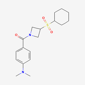 (3-(Cyclohexylsulfonyl)azetidin-1-yl)(4-(dimethylamino)phenyl)methanone