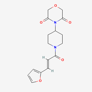 (E)-4-(1-(3-(furan-2-yl)acryloyl)piperidin-4-yl)morpholine-3,5-dione