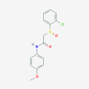 2-[(2-chlorophenyl)sulfinyl]-N-(4-methoxyphenyl)acetamide