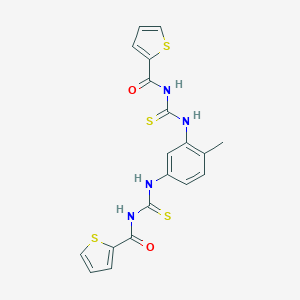 molecular formula C19H16N4O2S4 B301741 N-[2-methyl-5-({[(2-thienylcarbonyl)amino]carbothioyl}amino)phenyl]-N'-(2-thienylcarbonyl)thiourea 