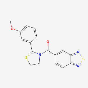 Benzo[c][1,2,5]thiadiazol-5-yl(2-(3-methoxyphenyl)thiazolidin-3-yl)methanone