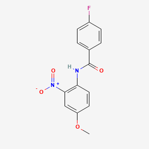 molecular formula C14H11FN2O4 B3017412 4-氟-N-(4-甲氧基-2-硝基苯基)苯甲酰胺 CAS No. 211816-01-2