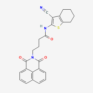 N-(3-cyano-4,5,6,7-tetrahydro-1-benzothiophen-2-yl)-4-(1,3-dioxobenzo[de]isoquinolin-2-yl)butanamide