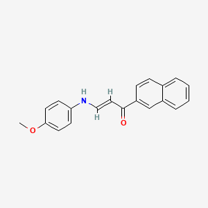 molecular formula C20H17NO2 B3017428 (2E)-3-[(4-methoxyphenyl)amino]-1-(naphthalen-2-yl)prop-2-en-1-one CAS No. 339014-55-0