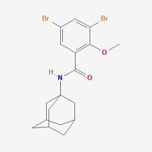 molecular formula C18H21Br2NO2 B301743 N-(1-adamantyl)-3,5-dibromo-2-methoxybenzamide 