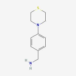 molecular formula C11H16N2S B3017432 [4-(Thiomorpholin-4-yl)phenyl]methanamine CAS No. 581812-68-2