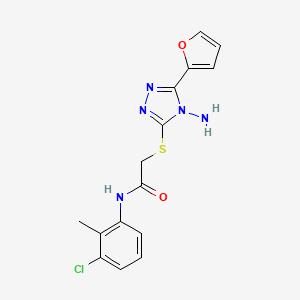 2-((4-amino-5-(furan-2-yl)-4H-1,2,4-triazol-3-yl)thio)-N-(3-chloro-2-methylphenyl)acetamide