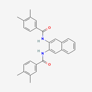 molecular formula C28H26N2O2 B3017443 N-[3-[(3,4-二甲基苯甲酰)氨基]萘-2-基]-3,4-二甲基苯甲酰胺 CAS No. 476283-96-2