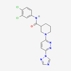 1-(6-(1H-1,2,4-triazol-1-yl)pyridazin-3-yl)-N-(3,4-dichlorophenyl)piperidine-3-carboxamide