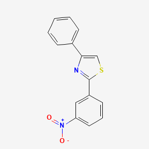 molecular formula C15H10N2O2S B3017454 2-(3-硝基苯基)-4-苯基噻唑 CAS No. 1387473-42-8