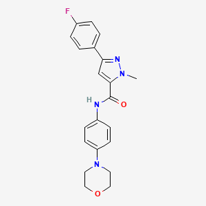 3-(4-fluorophenyl)-1-methyl-N-(4-morpholinophenyl)-1H-pyrazole-5-carboxamide