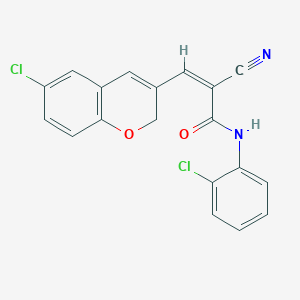 (Z)-3-(6-chloro-2H-chromen-3-yl)-N-(2-chlorophenyl)-2-cyanoprop-2-enamide