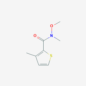 molecular formula C8H11NO2S B3017481 N-methoxy-N,3-dimethylthiophene-2-carboxamide CAS No. 181868-50-8