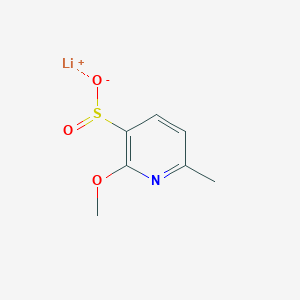 molecular formula C7H8LiNO3S B3017489 锂；2-甲氧基-6-甲基吡啶-3-亚磺酸盐 CAS No. 2228912-87-4