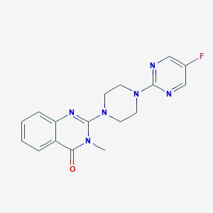 molecular formula C17H17FN6O B3017496 2-[4-(5-Fluoropyrimidin-2-yl)piperazin-1-yl]-3-methylquinazolin-4-one CAS No. 2415569-19-4