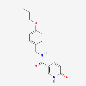 molecular formula C16H18N2O3 B3017505 6-oxo-N-(4-propoxybenzyl)-1,6-dihydropyridine-3-carboxamide CAS No. 1252845-82-1