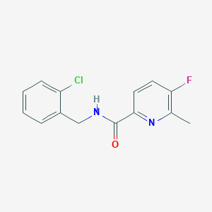 molecular formula C14H12ClFN2O B3017518 N-[(2-Chlorophenyl)methyl]-5-fluoro-6-methylpyridine-2-carboxamide CAS No. 2415499-97-5