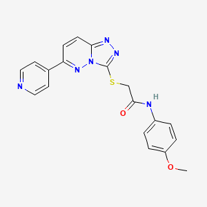 molecular formula C19H16N6O2S B3017535 N-(4-methoxyphenyl)-2-[(6-pyridin-4-yl-[1,2,4]triazolo[4,3-b]pyridazin-3-yl)sulfanyl]acetamide CAS No. 891110-57-9