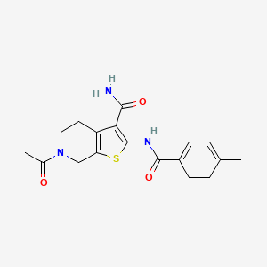 6-Acetyl-2-(4-methylbenzamido)-4,5,6,7-tetrahydrothieno[2,3-c]pyridine-3-carboxamide