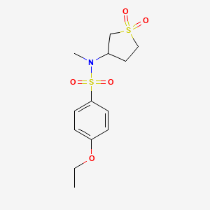 molecular formula C13H19NO5S2 B3017550 N-(1,1-二氧代-1lambda6-硫杂环-3-基)-4-乙氧基-N-甲基苯-1-磺酰胺 CAS No. 874788-15-5