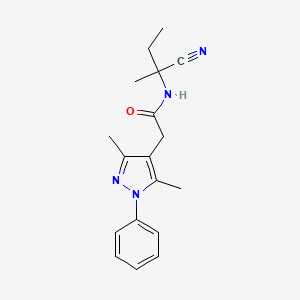 molecular formula C18H22N4O B3017599 N-(1-cyano-1-methylpropyl)-2-(3,5-dimethyl-1-phenyl-1H-pyrazol-4-yl)acetamide CAS No. 1311723-41-7