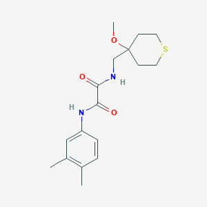 molecular formula C17H24N2O3S B3017611 N1-(3,4-dimethylphenyl)-N2-((4-methoxytetrahydro-2H-thiopyran-4-yl)methyl)oxalamide CAS No. 2034400-51-4