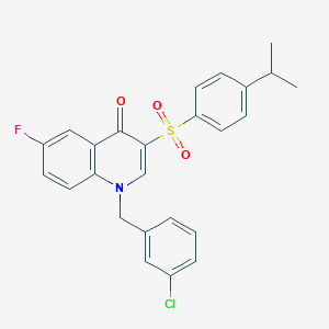 1-(3-chlorobenzyl)-6-fluoro-3-((4-isopropylphenyl)sulfonyl)quinolin-4(1H)-one