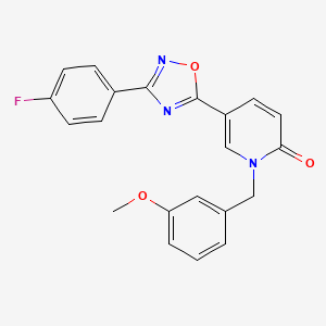 molecular formula C21H16FN3O3 B3017621 5-(3-(4-fluorophenyl)-1,2,4-oxadiazol-5-yl)-1-(3-methoxybenzyl)pyridin-2(1H)-one CAS No. 1251676-44-4