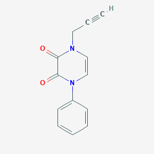 molecular formula C13H10N2O2 B3017624 1-苯基-4-丙-2-炔基吡嗪-2,3-二酮 CAS No. 2309553-54-4