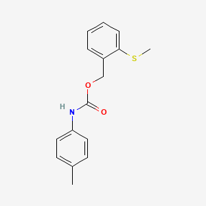 molecular formula C16H17NO2S B3017626 2-(甲硫基)苄基 N-(4-甲基苯基)氨基甲酸酯 CAS No. 338968-11-9