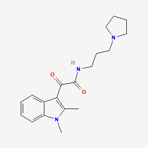 2-(1,2-dimethylindol-3-yl)-2-oxo-N-(3-pyrrolidin-1-ylpropyl)acetamide