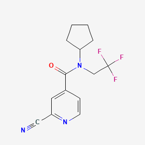 2-Cyano-N-cyclopentyl-N-(2,2,2-trifluoroethyl)pyridine-4-carboxamide