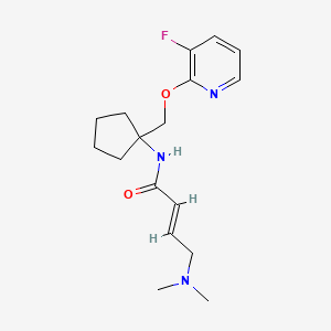 (E)-4-(Dimethylamino)-N-[1-[(3-fluoropyridin-2-yl)oxymethyl]cyclopentyl]but-2-enamide