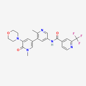N-(1',2-dimethyl-5'-morpholino-6'-oxo-1',6'-dihydro-[3,3'-bipyridin]-5-yl)-2-(trifluoromethyl)isonicotinamide