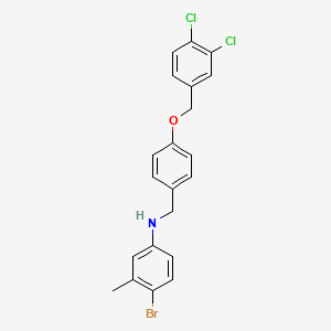molecular formula C21H18BrCl2NO B3017656 4-bromo-N-({4-[(3,4-dichlorophenyl)methoxy]phenyl}methyl)-3-methylaniline CAS No. 329928-96-3