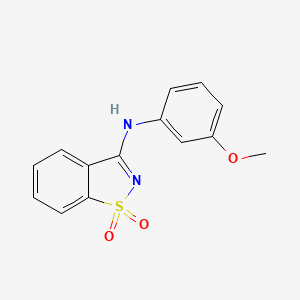 molecular formula C14H12N2O3S B3017660 N-(3-methoxyphenyl)-1,2-benzothiazol-3-amine 1,1-dioxide CAS No. 312592-03-3