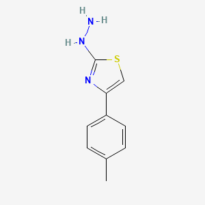 molecular formula C10H11N3S B3017661 (4-p-Tolyl-thiazol-2-yl)-hydrazine CAS No. 4872-78-0