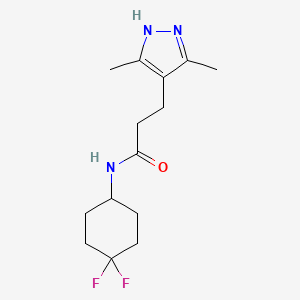 molecular formula C14H21F2N3O B3017679 N-(4,4-difluorocyclohexyl)-3-(3,5-dimethyl-1H-pyrazol-4-yl)propanamide CAS No. 2034202-16-7