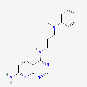 molecular formula C18H22N6 B3017680 N4-{3-[ethyl(phenyl)amino]propyl}pyrido[2,3-d]pyrimidine-4,7-diamine CAS No. 1787931-36-5