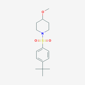 molecular formula C16H25NO3S B3017686 1-((4-(Tert-butyl)phenyl)sulfonyl)-4-methoxypiperidine CAS No. 1235248-78-8