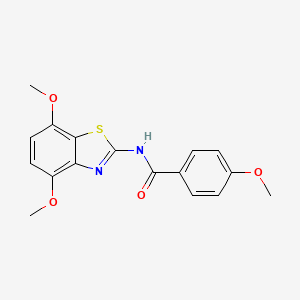 molecular formula C17H16N2O4S B3017692 N-(4,7-二甲氧基-1,3-苯并噻唑-2-基)-4-甲氧基苯甲酰胺 CAS No. 897759-41-0