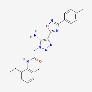 2-{5-amino-4-[3-(4-methylphenyl)-1,2,4-oxadiazol-5-yl]-1H-1,2,3-triazol-1-yl}-N-(2-ethyl-6-methylphenyl)acetamide