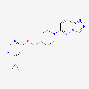 6-(4-(((6-Cyclopropylpyrimidin-4-yl)oxy)methyl)piperidin-1-yl)-[1,2,4]triazolo[4,3-b]pyridazine