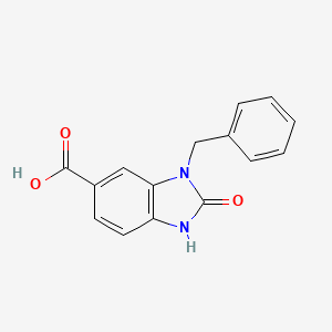 molecular formula C15H12N2O3 B3017700 3-benzyl-2-oxo-2,3-dihydro-1H-benzo[d]imidazole-5-carboxylic acid CAS No. 1545364-61-1