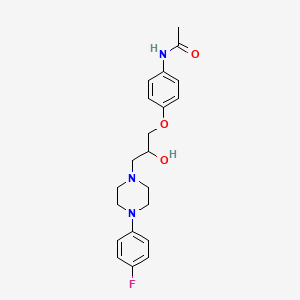 molecular formula C21H26FN3O3 B3017706 N-(4-{3-[4-(4-fluorophenyl)piperazin-1-yl]-2-hydroxypropoxy}phenyl)acetamide CAS No. 613655-80-4