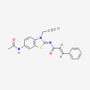 molecular formula C21H17N3O2S B3017711 (Z)-N-(6-acetamido-3-(prop-2-yn-1-yl)benzo[d]thiazol-2(3H)-ylidene)cinnamamide CAS No. 865182-85-0