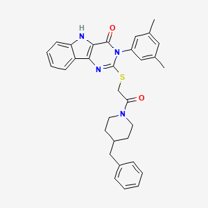 2-((2-(4-benzylpiperidin-1-yl)-2-oxoethyl)thio)-3-(3,5-dimethylphenyl)-3H-pyrimido[5,4-b]indol-4(5H)-one