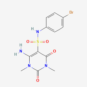 B3017728 4-amino-N-(4-bromophenyl)-1,3-dimethyl-2,6-dioxopyrimidine-5-sulfonamide CAS No. 869076-90-4