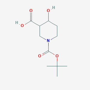 molecular formula C11H19NO5 B3017730 1-(Tert-butoxycarbonyl)-4-hydroxypiperidine-3-carboxylic acid CAS No. 220182-20-7